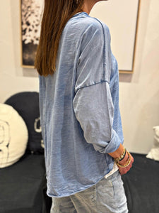 Tee shirt + Débardeur LYLIO Bleu jeans