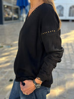 Charger l'image dans la galerie, Pull doux GABRIEL Noir

