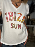 Charger l&#39;image dans la galerie, Tee shirt IBIZA SUN Blanc

