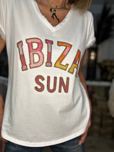 Tee shirt IBIZA SUN Blanc