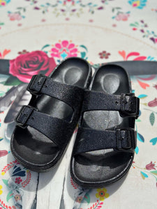 Sandales pailletées DINA Noir