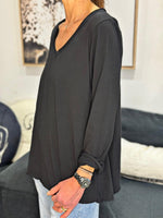 Charger l'image dans la galerie, T-shirt manches longues Noir - ILONA
