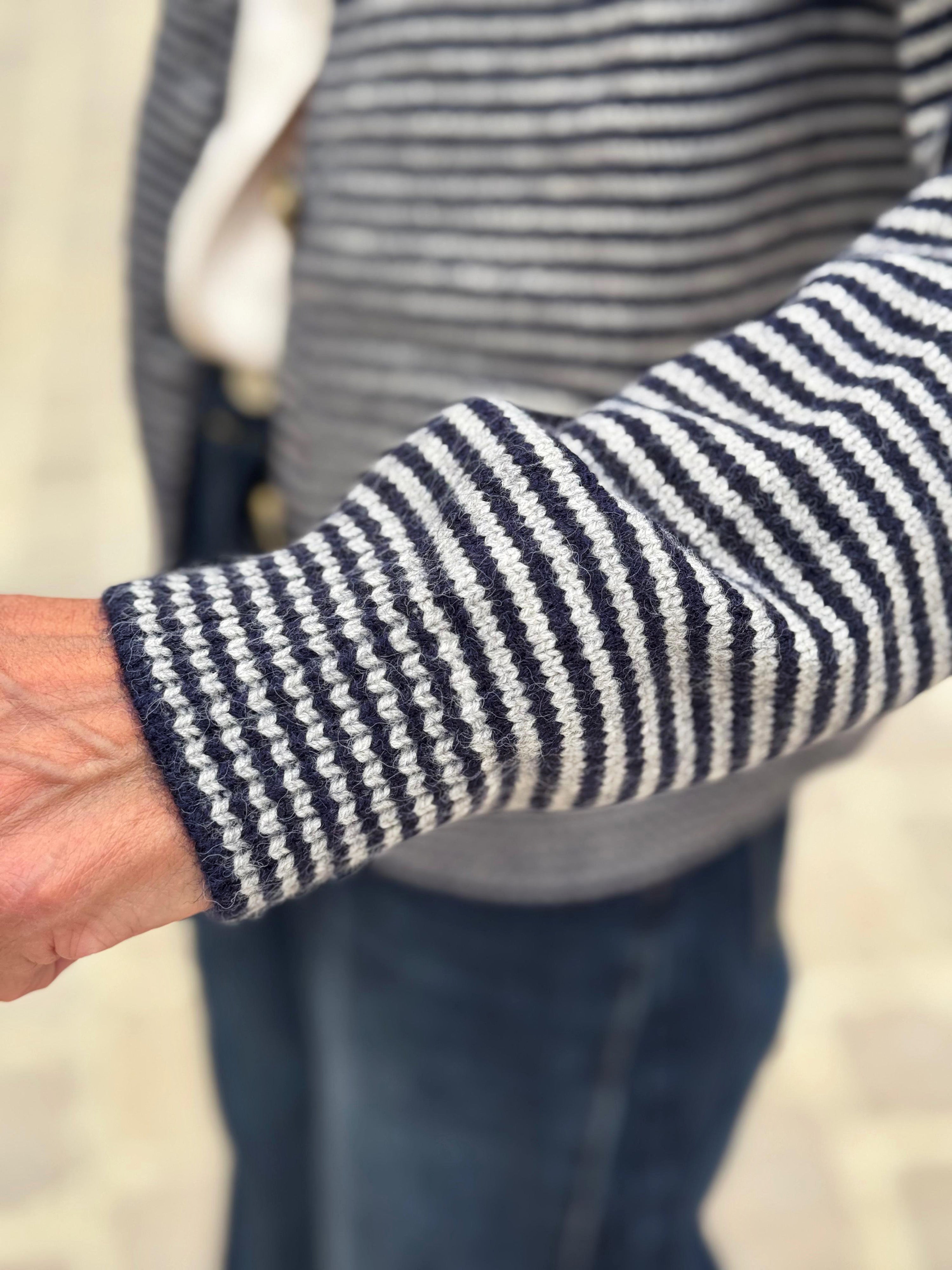 Ensemble Gilet et Echarpe FELIX Marine Gris