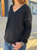 Charger l'image dans la galerie, Pull doux GABRIEL Noir
