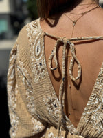 Charger l'image dans la galerie, Robe longue gaze de coton camel - NERYS

