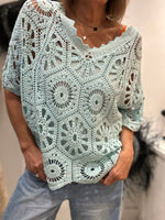 Charger l'image dans la galerie, Pull crochet + Top ZARA Aqua
