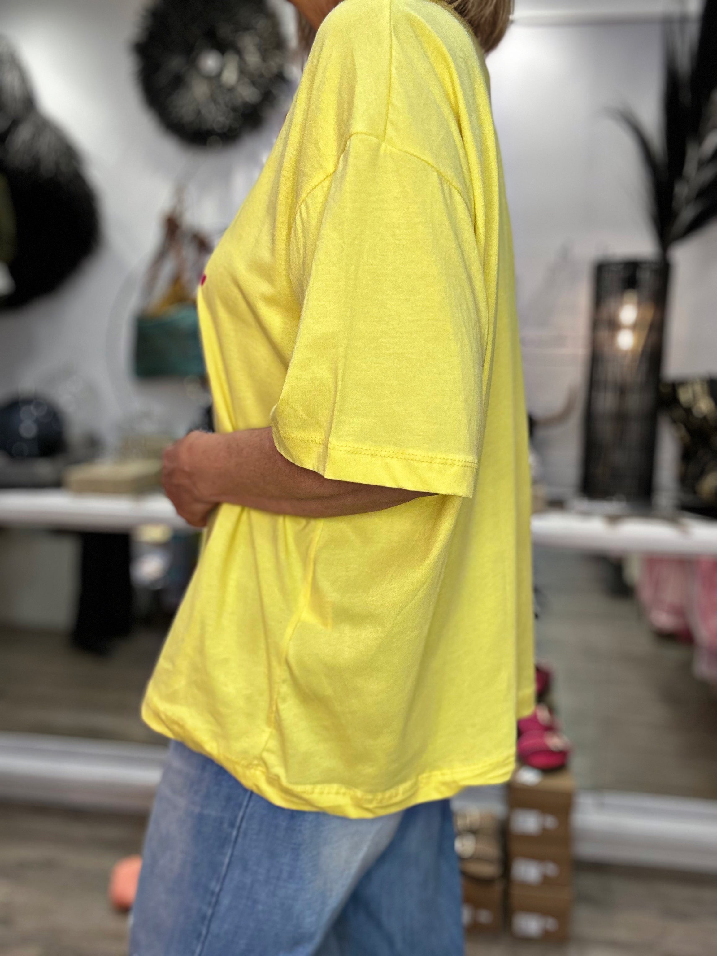Tee shirt AMOUR Jaune