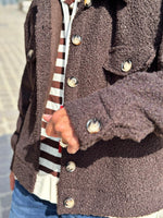Charger l&#39;image dans la galerie, Blouson bouclette GAB Choco
