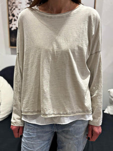 Tee shirt + Débardeur LYLIO Beige