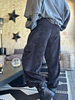 Charger l'image dans la galerie, Pantalon velours cotelé souple BEN Noir
