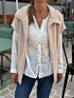 Charger l&#39;image dans la galerie, Veste sans manches LYNA Beige clair
