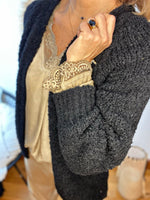 Charger l&#39;image dans la galerie, Gilet bouclette AMAURY Noir
