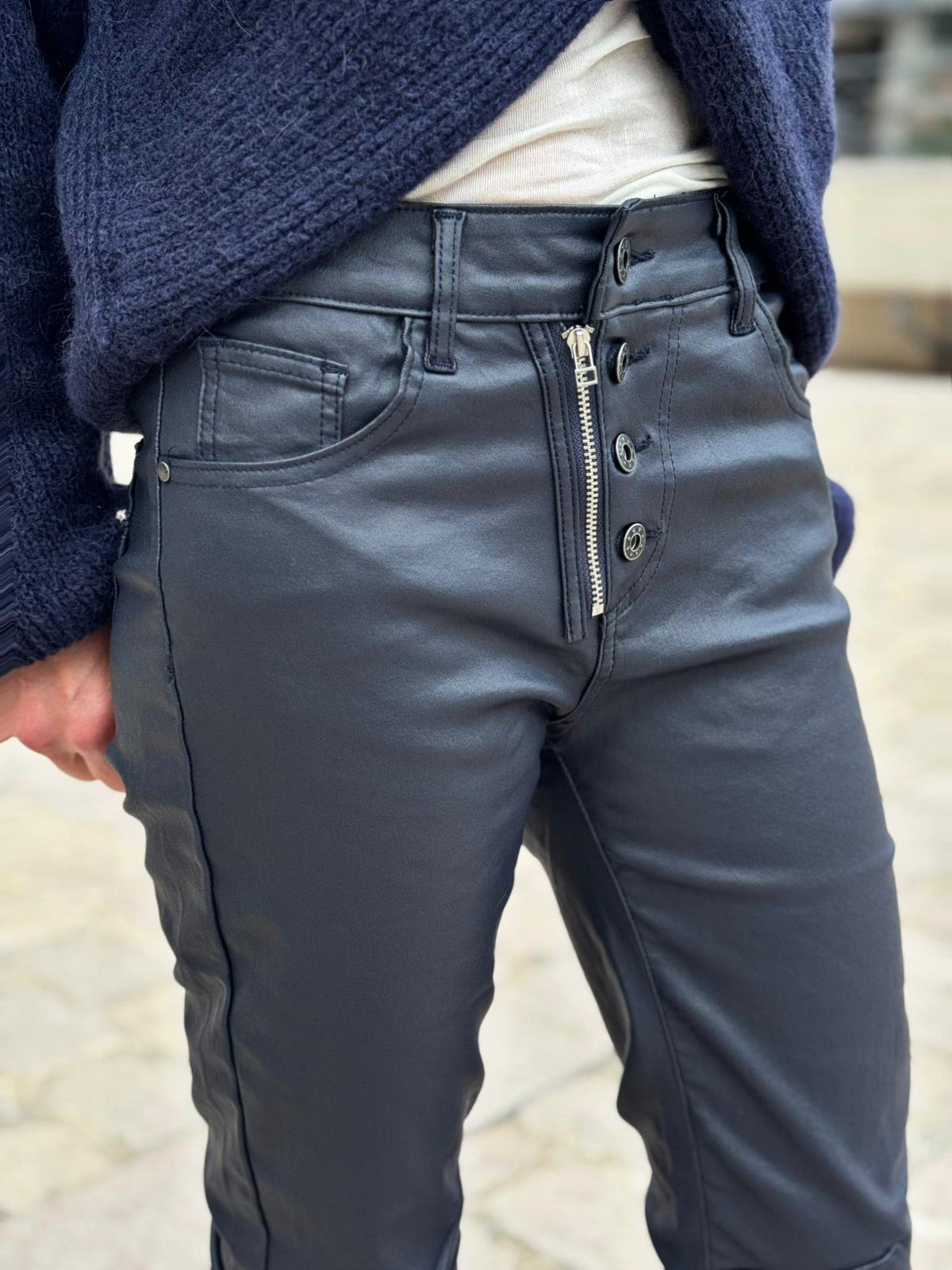 Pantalon simili cuir MAX Marine