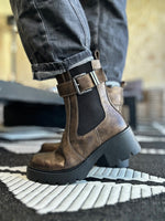 Charger l'image dans la galerie, Boots RIVA Bronze/Taupe métallisé
