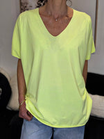 Charger l'image dans la galerie, Tee shirt uni LORIS Jaune fluo
