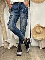 Load image into Gallery viewer, SAM Faded Blue Jeans - Sexy Woman
