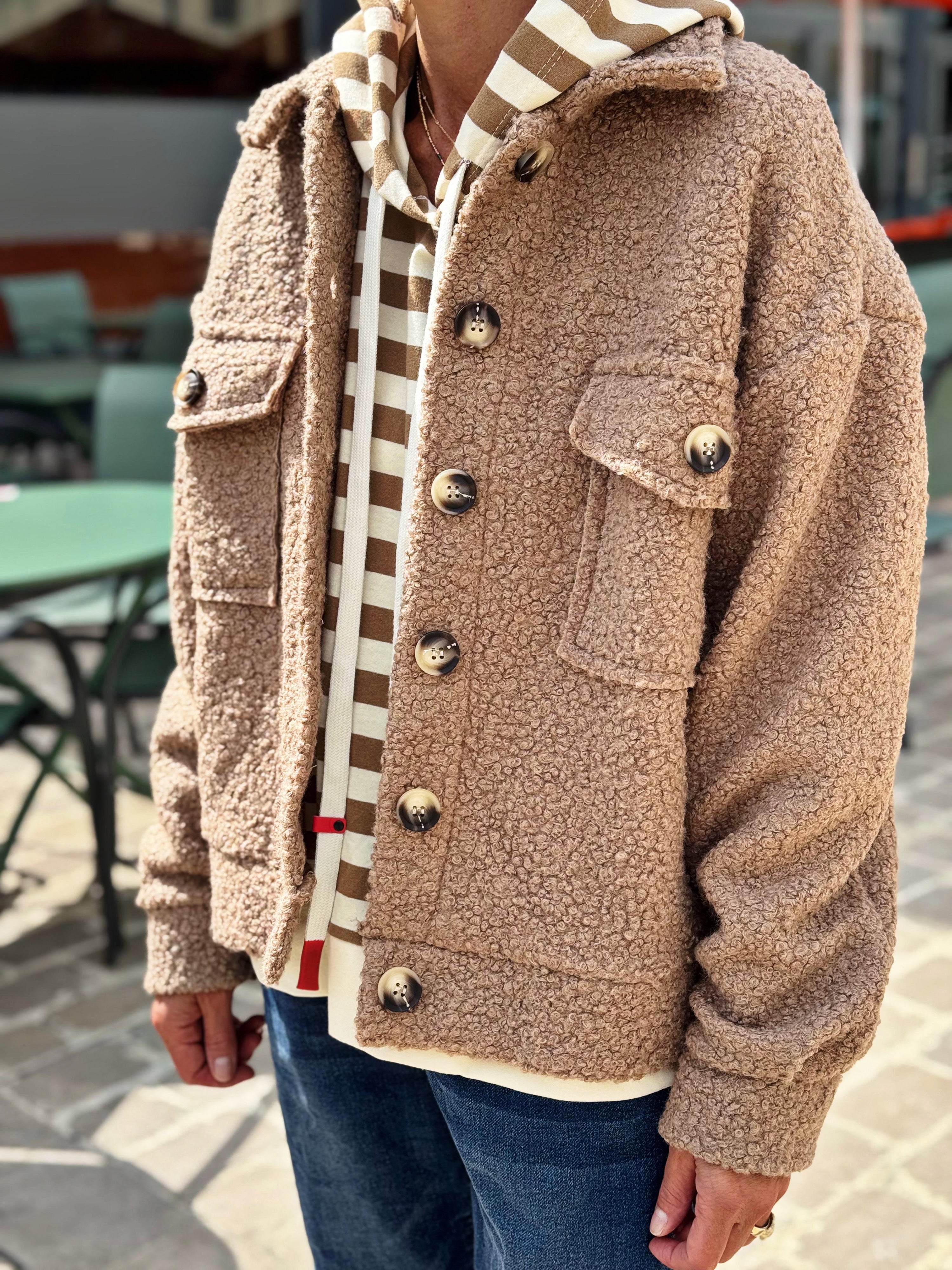 Blouson bouclette GAB Camel clair