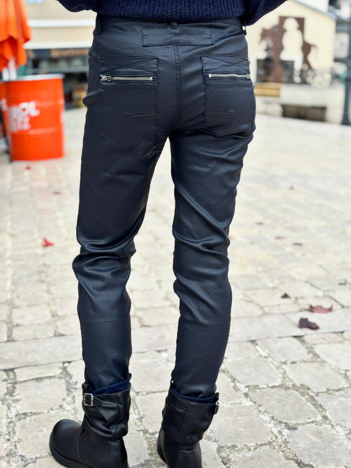 Pantalon simili cuir MAX Marine