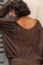 Charger l'image dans la galerie, Pull ALBA Choco - Gold and Silver
