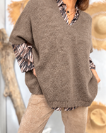 Charger l'image dans la galerie, Pull LILOU Taupe
