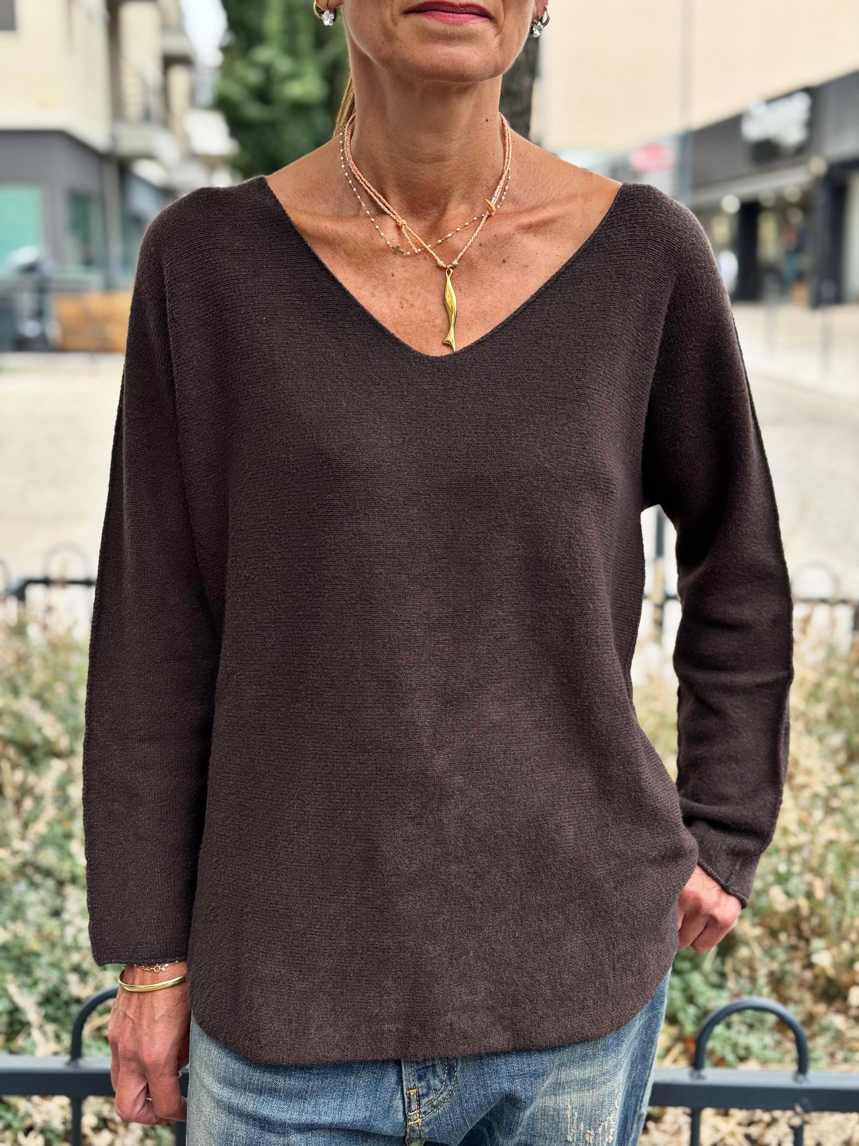 Pull doux TAO Chocolat