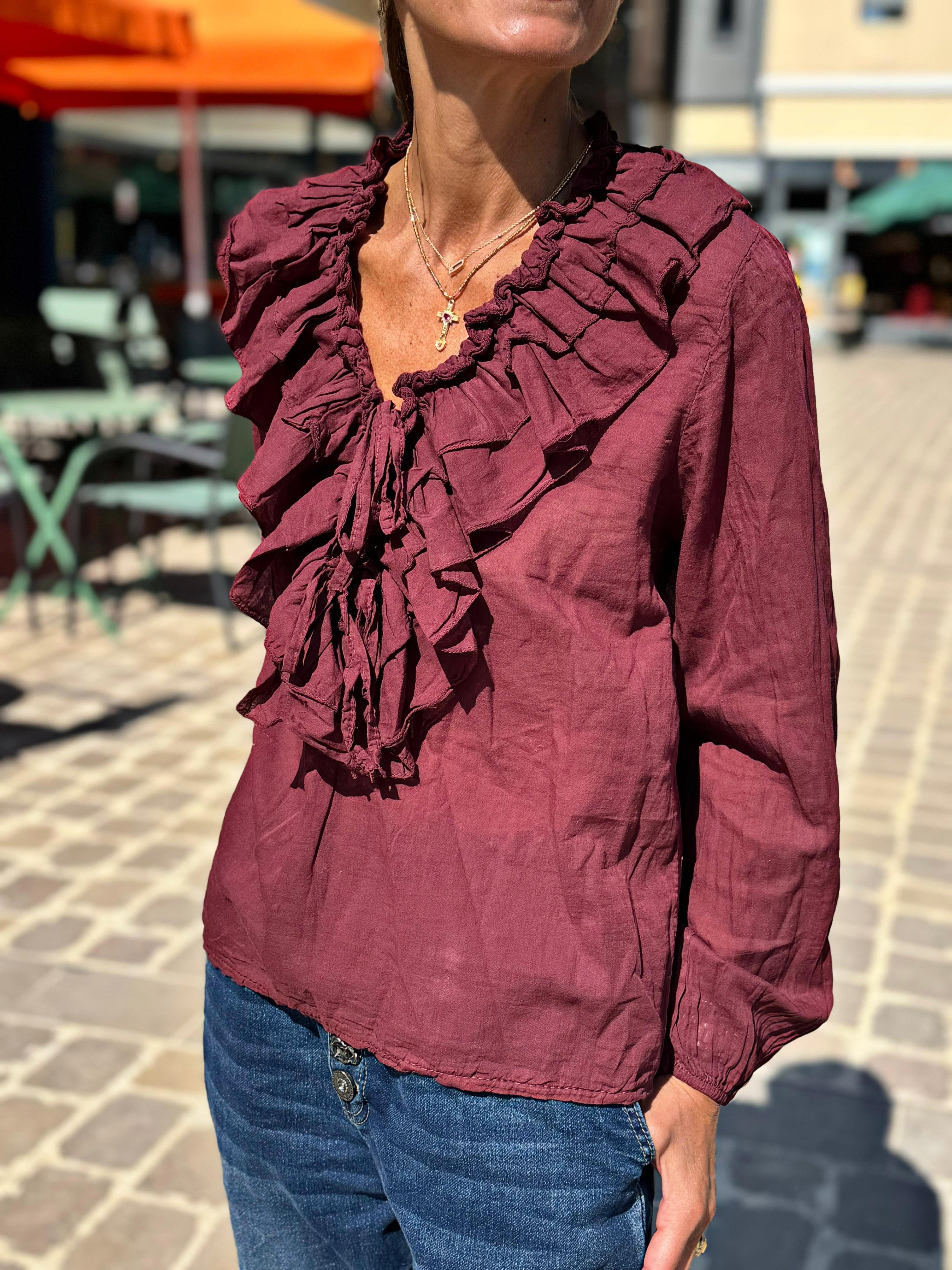 Blouse SERENA Bordeaux
