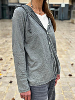 Charger l&#39;image dans la galerie, Haut à capuche TALNA Gris
