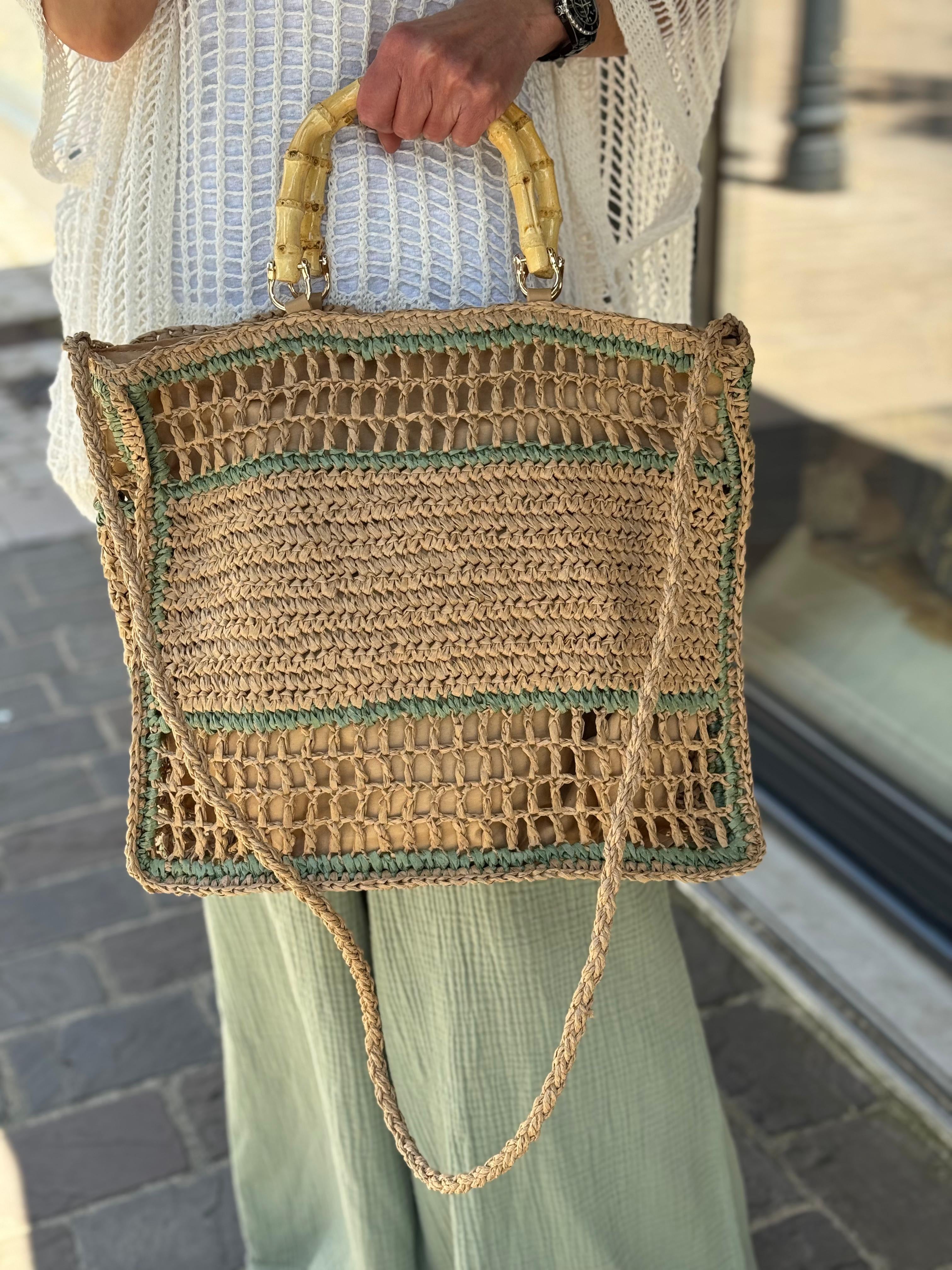 Sac RIVE GAUCHE Naturel/Vert