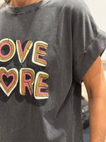 Charger l&#39;image dans la galerie, Tee shirt LOVE MORE Anthracite
