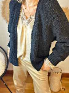 Gilet bouclette AMAURY Noir