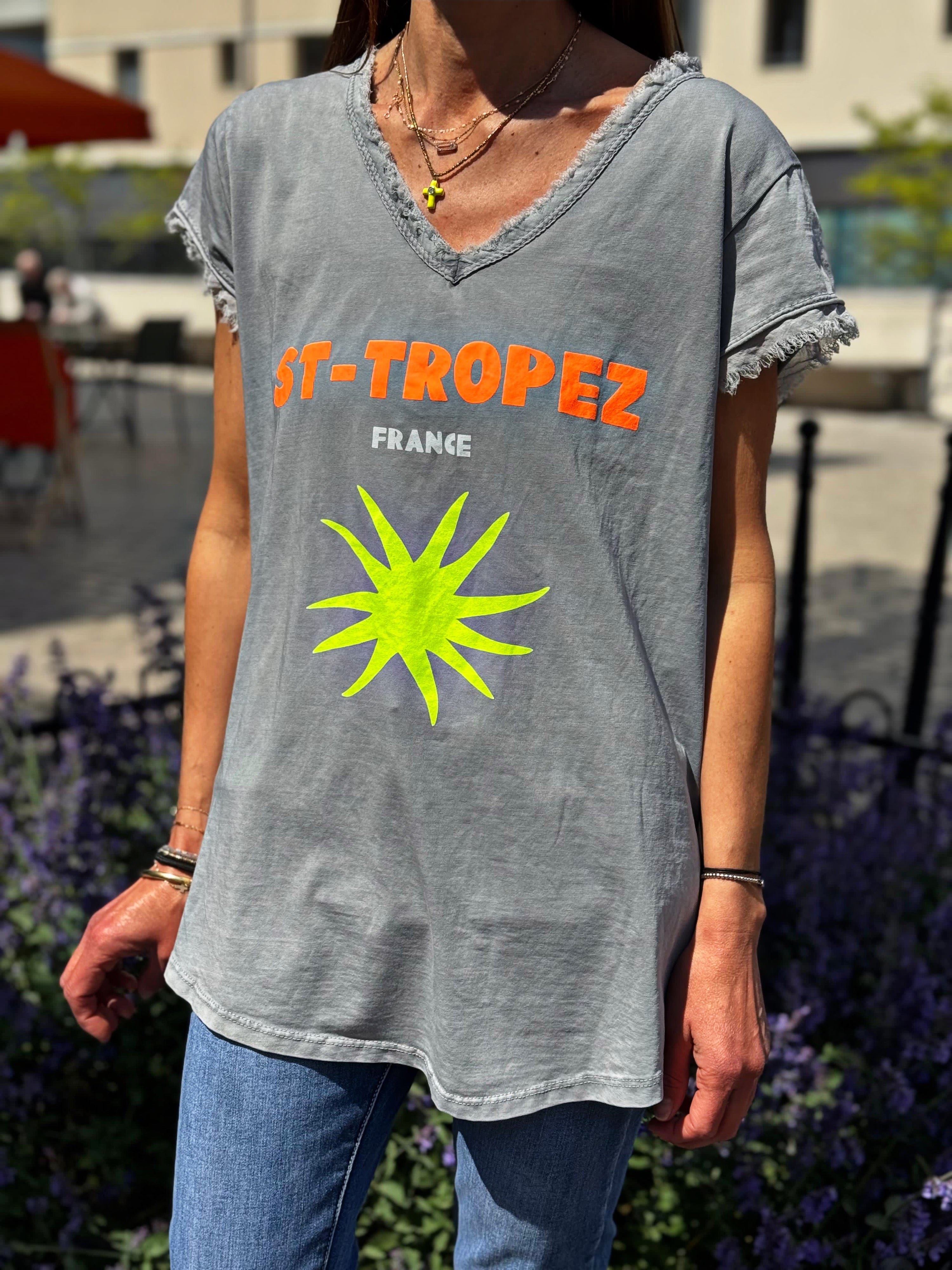 Tee shirt ST-TROPEZ Gris