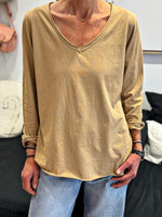 Charger l'image dans la galerie, T-shirt manches longues Camel - ILONA
