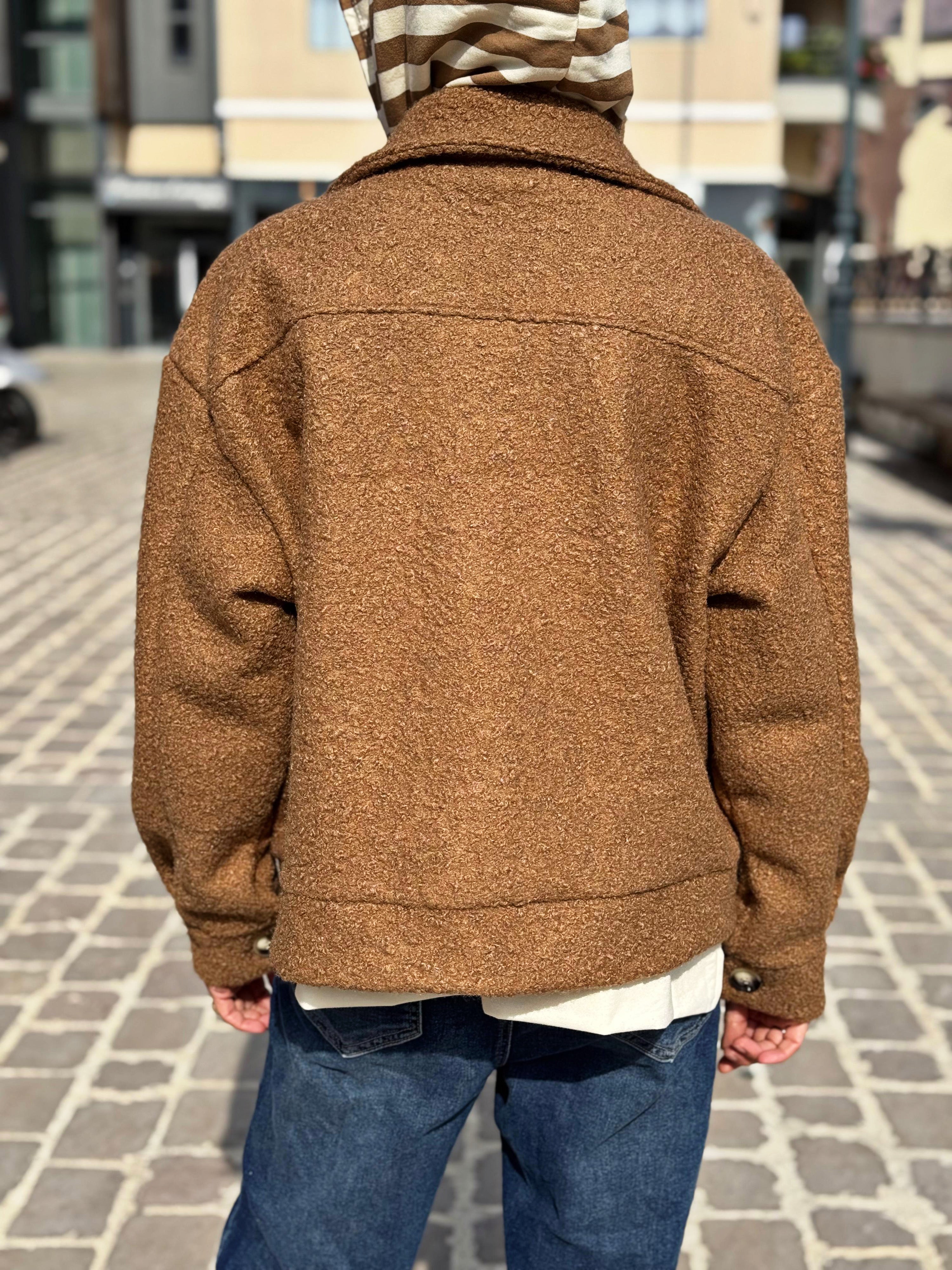 Blouson bouclette GAB Camel foncé