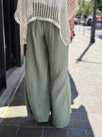 Charger l&#39;image dans la galerie, Pantalon gaze de coton YAGO Kaki
