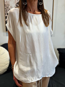 Top satiné SERENITE Blanc