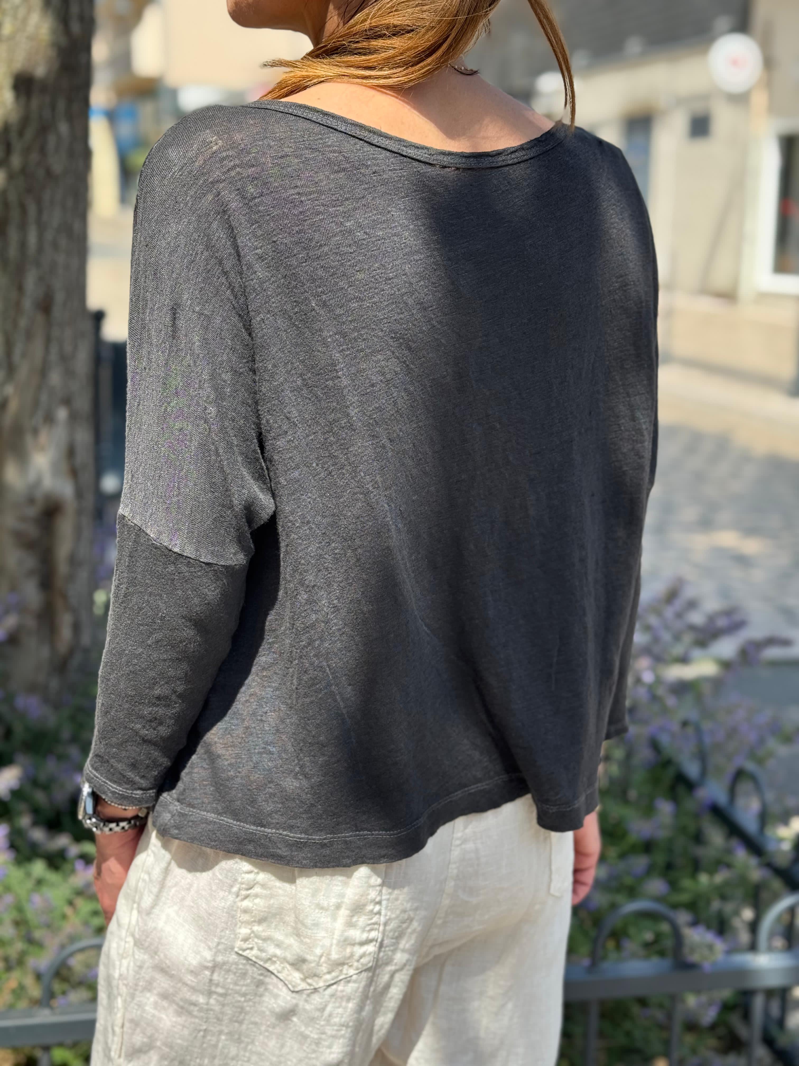 Gilet lin TITO Anthracite