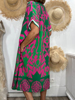 Charger l'image dans la galerie, Robe LILI Vert Fuchsia
