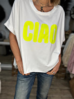 Charger l&#39;image dans la galerie, Tee shirt LEONIE Blanc/Jaune
