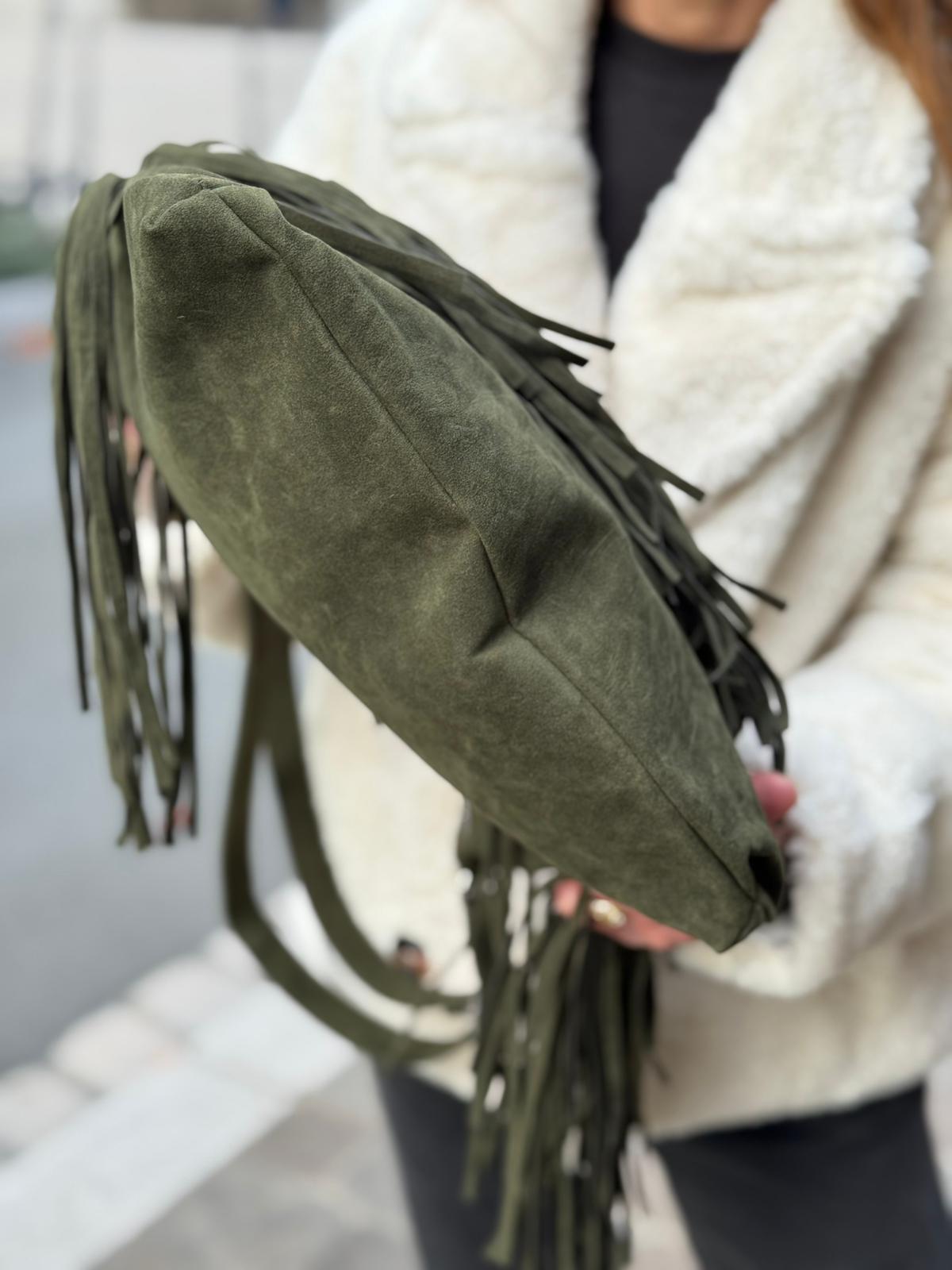 Sac à franges SAVANA Kaki