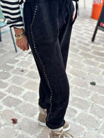 Charger l'image dans la galerie, Pantalon velours cotelé souple LEON Noir
