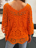 Charger l&#39;image dans la galerie, Pull crochet ZARA Orange
