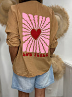 Charger l'image dans la galerie, Chemise LOVE PEACE Camel
