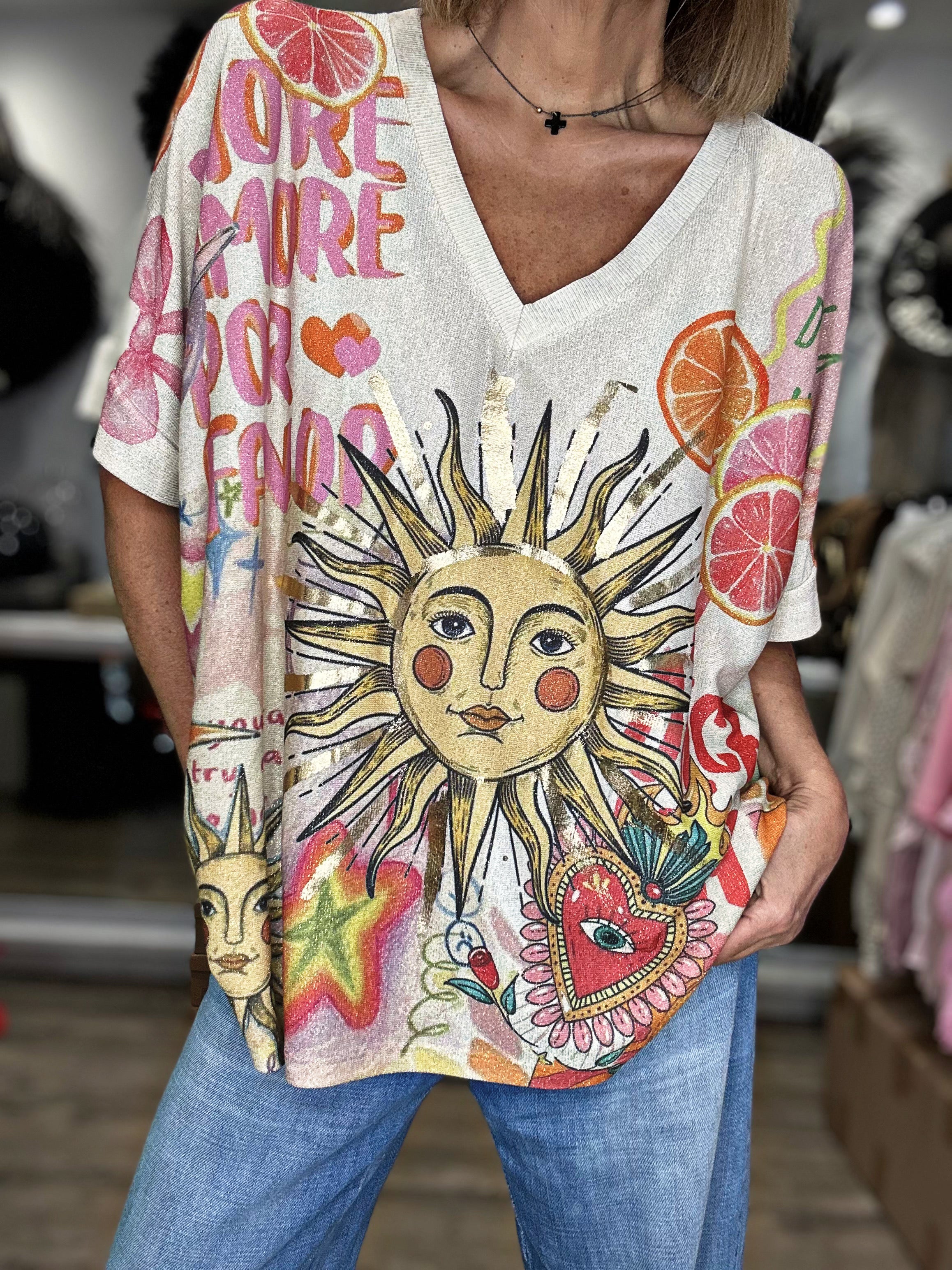 Pull fin SOLEIL multico