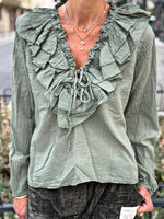 Charger l&#39;image dans la galerie, Blouse SERENA Kaki
