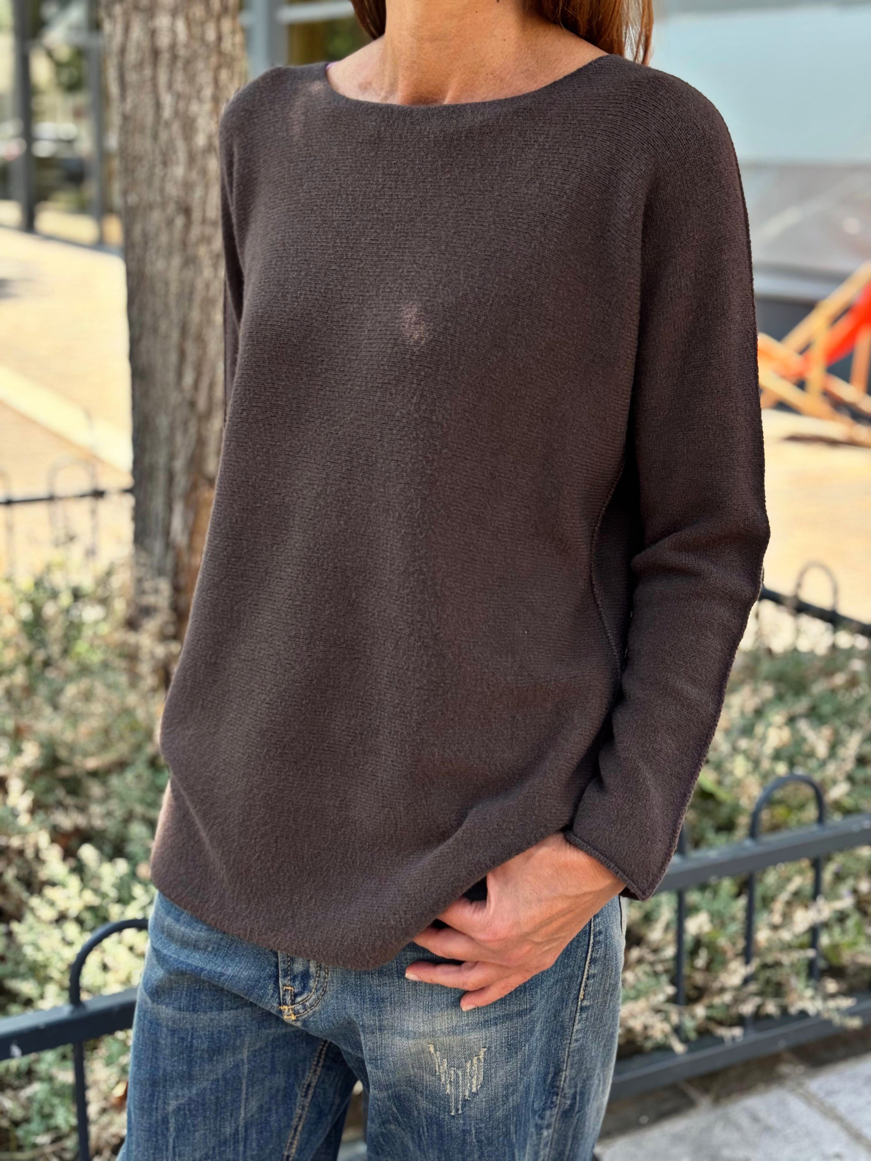 Pull doux LINO Chocolat