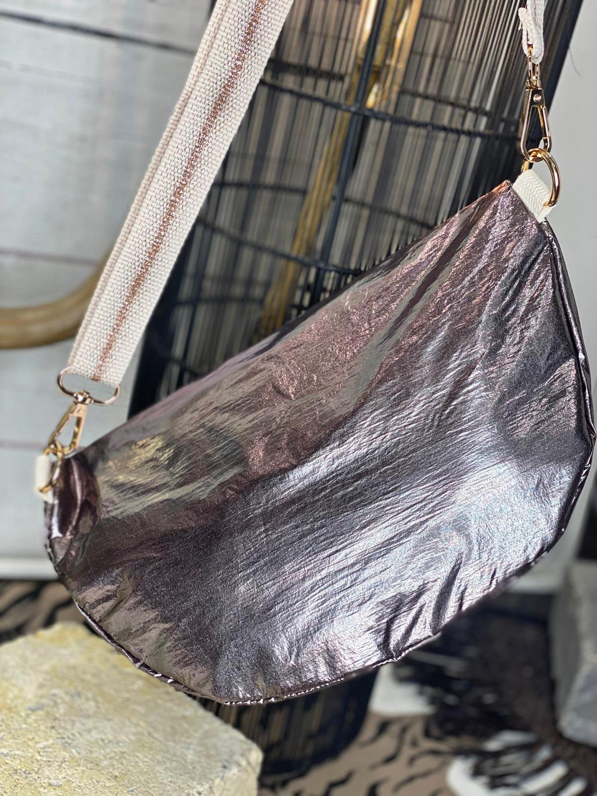 Banane BELINDA Gris mauve métallisé