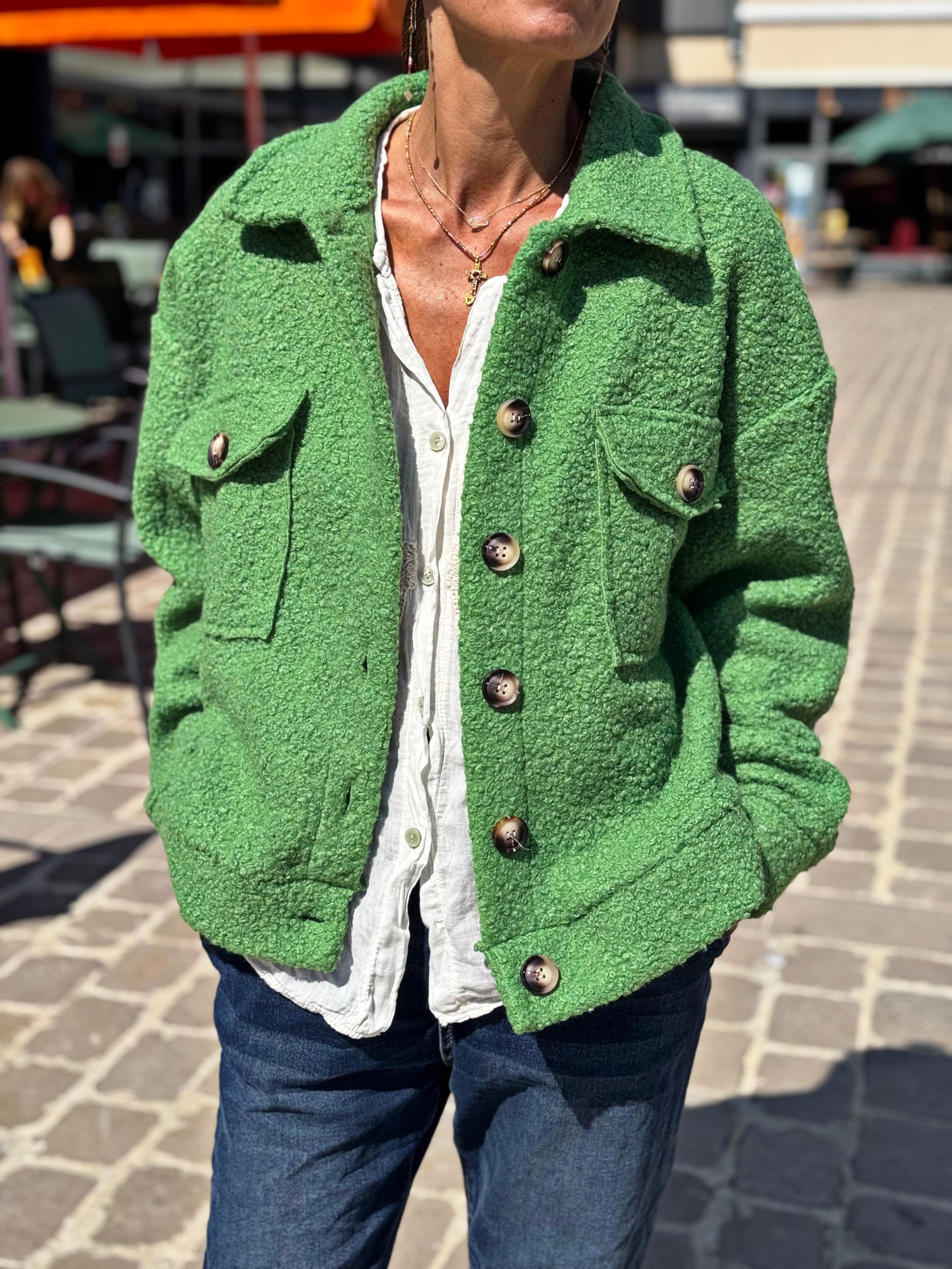 Blouson bouclette GAB Vert