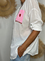 Charger l'image dans la galerie, Chemise LOVE PEACE Blanc
