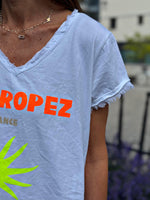 Charger l&#39;image dans la galerie, Tee shirt ST-TROPEZ Blanc/Orange
