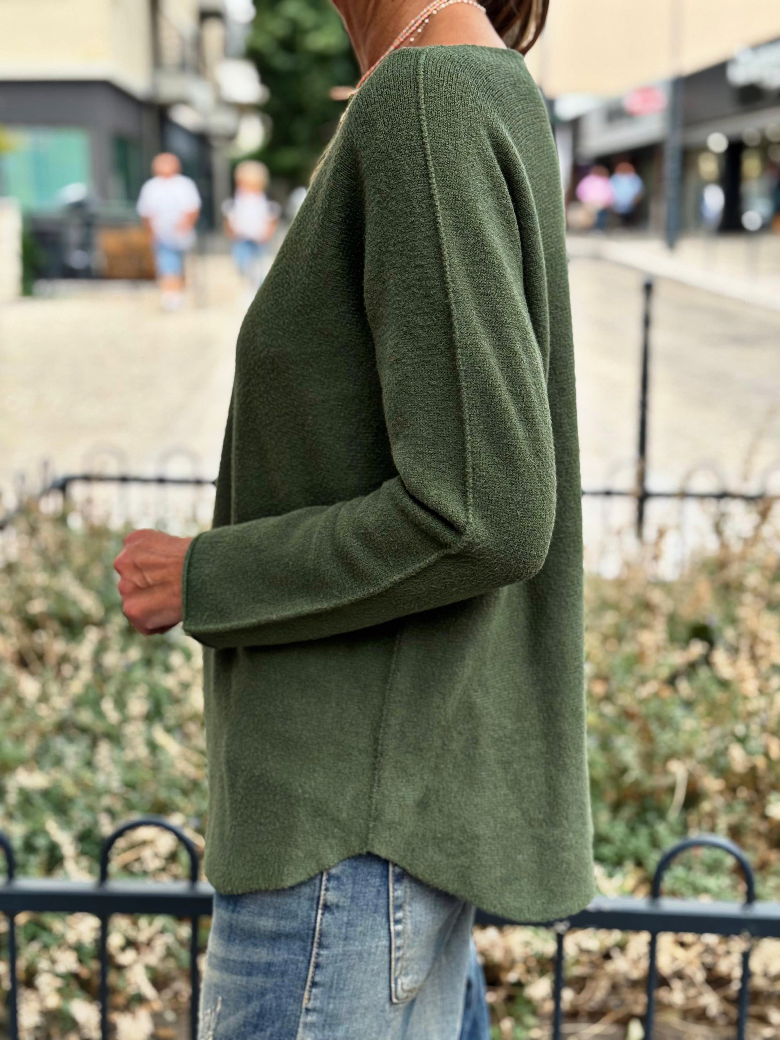 Pull doux TAO Kaki